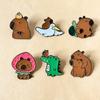 Cartoon Brosche Legierung Abzeichen Metall Anstecknadel Schnalle Abzeichen Capybara Brosche Tierbrosche Niedlich Schultasche Dekoration Rucksack Zubehör