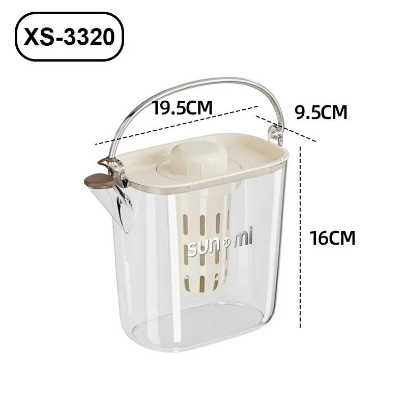 

2026 Hot Large Capacity Cold Kettle with Faucet In Refrigerator Iced Beverage Dispenser Cold Water Pitcher for Summer Drinkware 1200ml