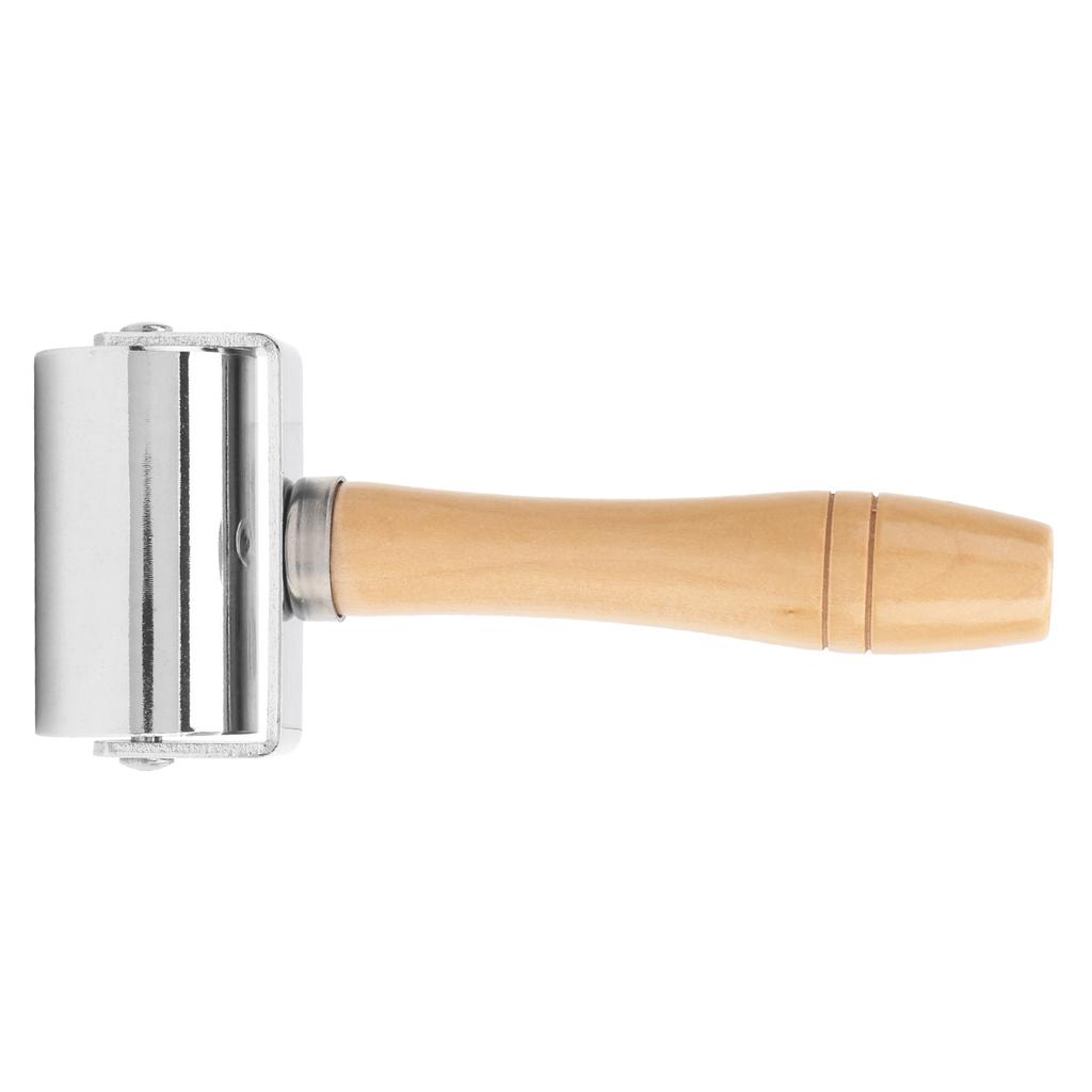 Läder Press Kantrulle DIY Läderhantverk Trähandtag Kantrullningsverktyg SilverM 60mm   2.36in