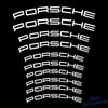 For Porsche MO8Car Brake Caliper Badge Sticker High Temperature Waterproof Decal Decor Vinyl Sticker For Porsche Boxster Cayenne Macan Panamera
