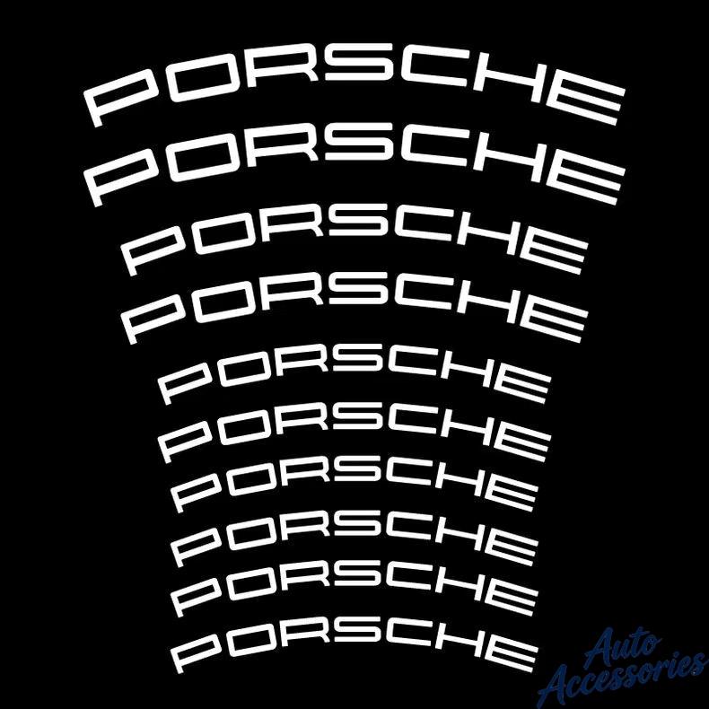 For Porsche MO8Car Brake Caliper Badge Sticker High Temperature Waterproof Decal Decor Vinyl Sticker For Porsche Boxster Cayenne Macan Panamera