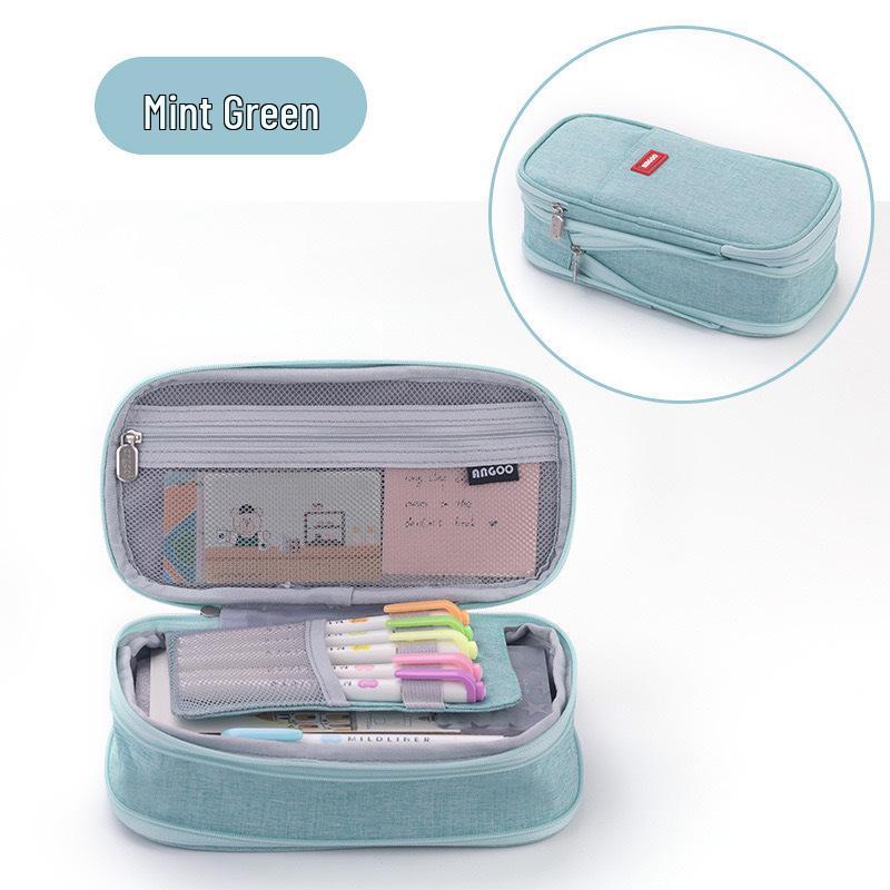 Large-Capacity Dirt-Resistant Pencil Case for Primary and Junior High School Girls - Stylish and Simple Design