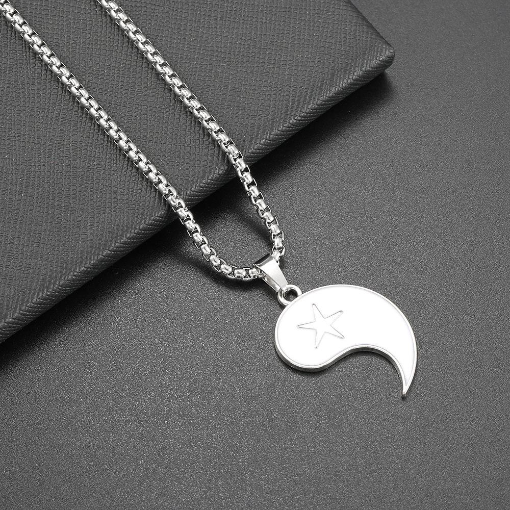 Hip Hop Necklace Men'S Titanium Steel Cartoon Men'S And Women'S Tide Pendant Personalized Street Couple Pendant Accessories