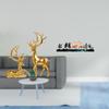 Elegant Resin Deer Figurines And Wall Hanging Sculptures for Living Room Garden Fence Outdoor Indoor