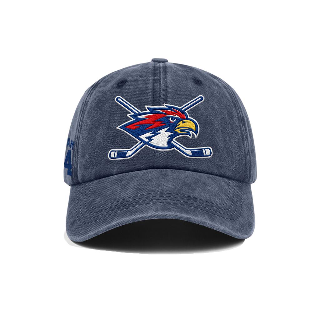 Washed Cotton Baseball Cap Soft Top Vintage Style Adjustable Back Closure Embroidered Logo Casual Outdoor Sports Hat for Daily Wear