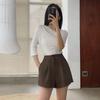 2022 Summer Korean Style Women's High-Waisted A-Line Wide-Leg Casual Shorts