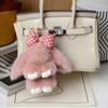 Mini Rabbit Hair Bow Pendant Bag Strap Car Key Chain Cute Bunny Couple Pendant Cute Keychain Key Chains