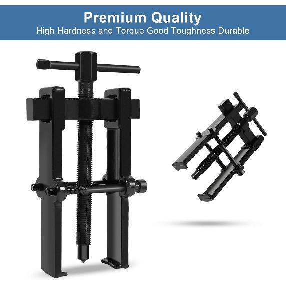 Two Jaw Bearing Gear Puller, Bearing Gear Puller Tool Kit, Twin Legs Bearing Gear Puller Remover Hand Tool Removal Kit, For Automotive Flywheel,