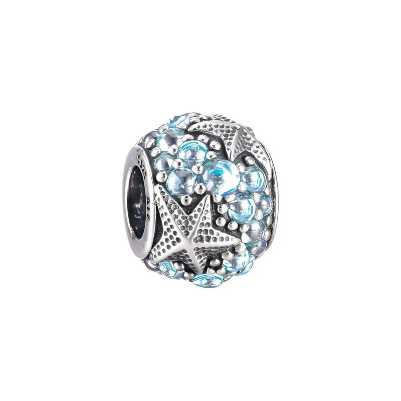 Pandora Ocean Star Beads Pendant Unisex Couple Style Silver 791905CZF