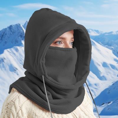 Yousheng Bonnet Cagoule d'Hiver pour Femme avec Visière Faciale Épais Double Couche Polaire Coupe-vent Cyclisme Réglable Protection Complète Voyage Extérieur