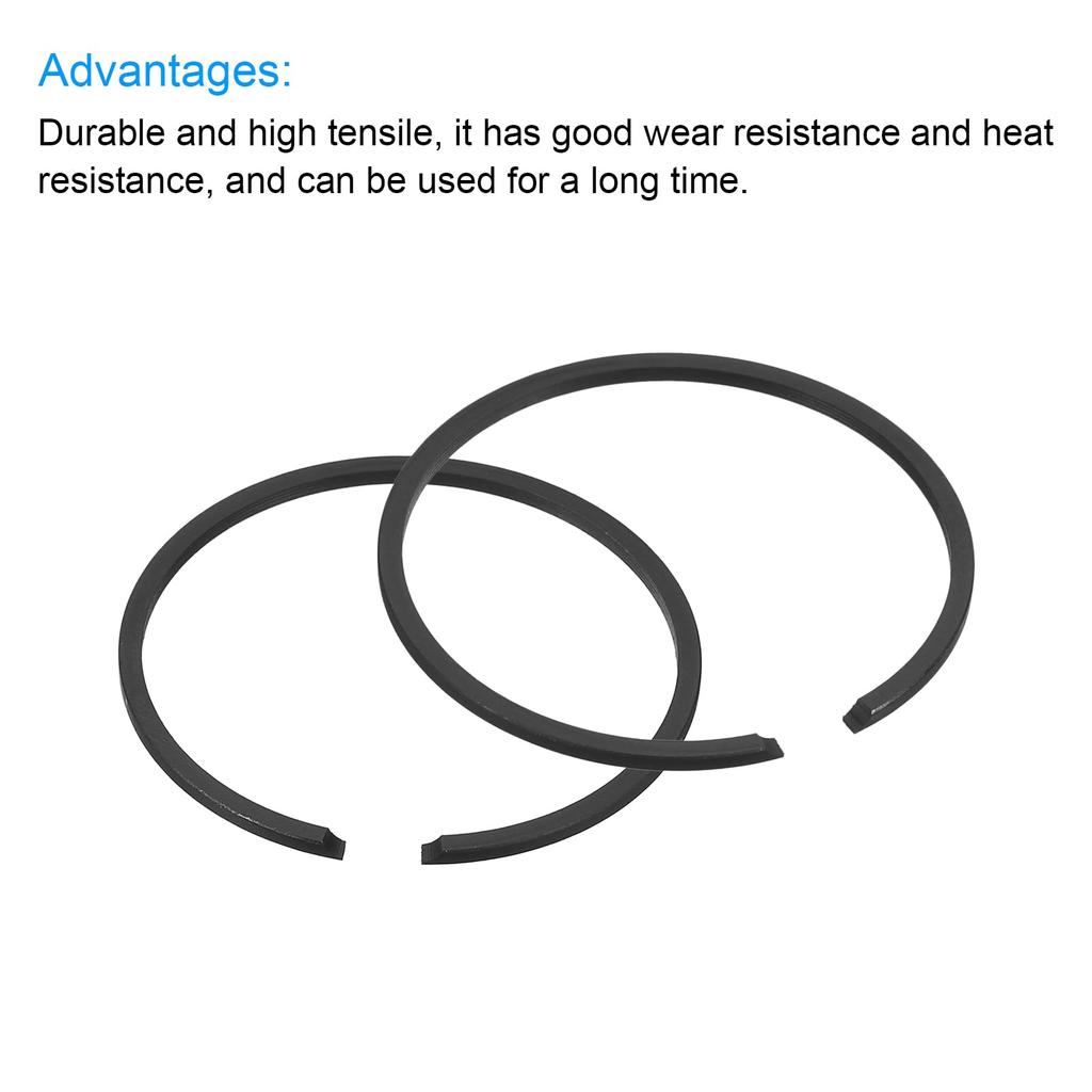 uxcell Piston Ring Set of 2 33.3mm X 1.2mm Standard Size Piston Ring Chainsaw Replacement Parts