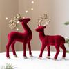 Christmas Champagne Silver Red Christmas Deer Holiday with Single Product Window Scene Christmas Tree Decorations  New