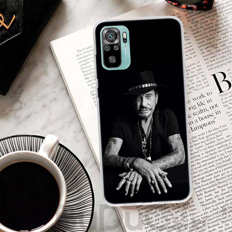 Johnny Hallyday Music Cover For Xiaomi Redmi Note 13 12S 12 11 11S 10S 10 Pro Plus Phone Case 11E 11T 9 9S 8T 8 + Print Coque Re