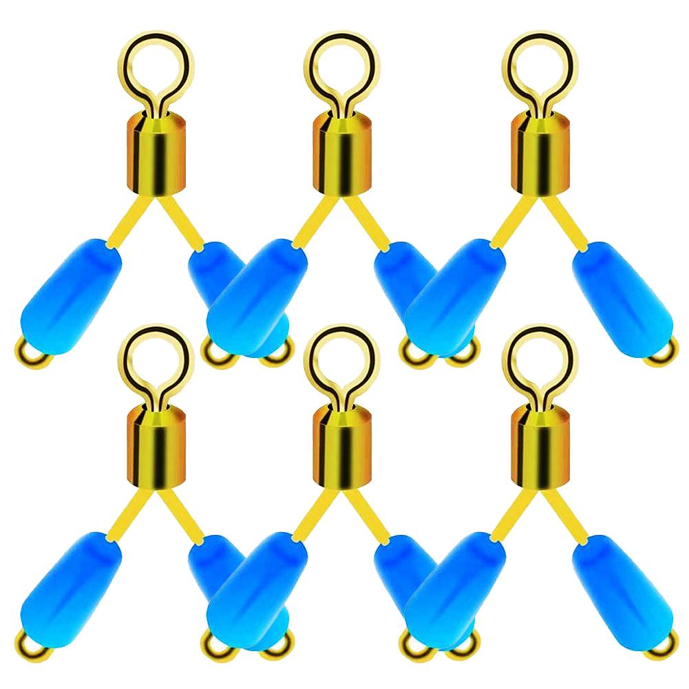 10 pezzi di clip anti-avvolgimento in silicone per biforcazione rapida, connettore ad anello a forma di 8, accessori per attrezzi da pesca