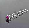 Rose Flower Silver Pin Diamond Hair Accessories Single Women's Hair Jewelry Beautiful Fashion Decoration