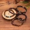 Hot-selling Handmade Beaded Bracelet Men's Retro Style Multi-layer Elastic Line Wooden Bead Life Tree Bracelet