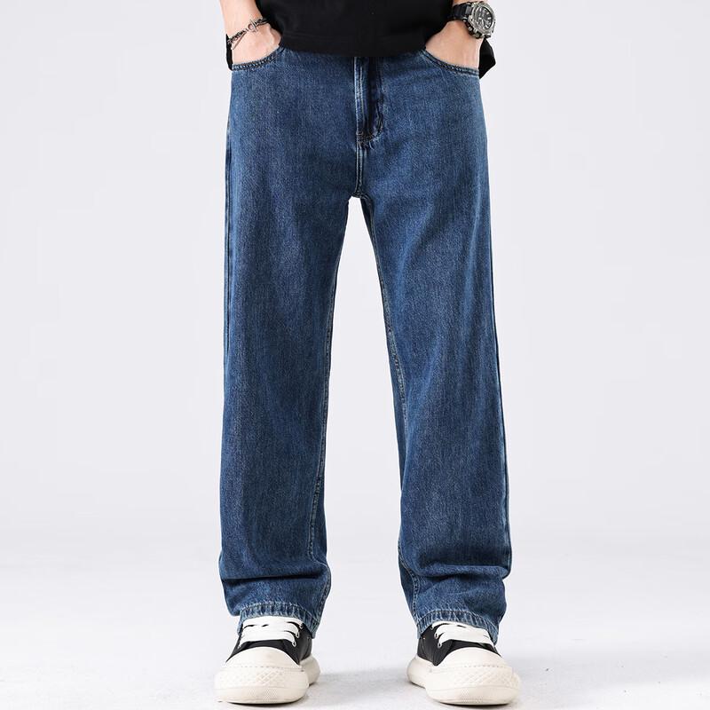 POLOMEISDO Men's Loose Straight Denim Jeans