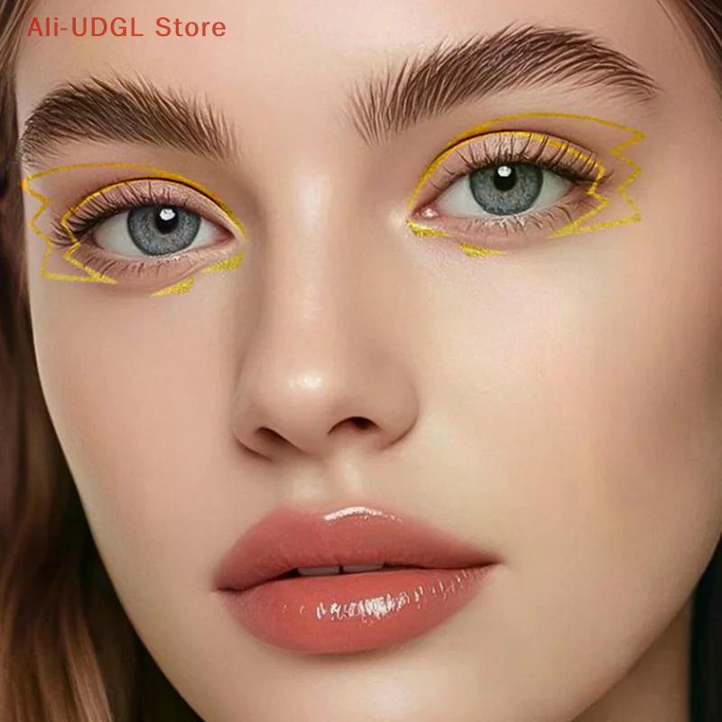 1PC Glitter Stickers Face Eyeliner Tattoo Flash Gold Temporary Tattoos Waterproof Makeup Decals For Girls Party Music Festival