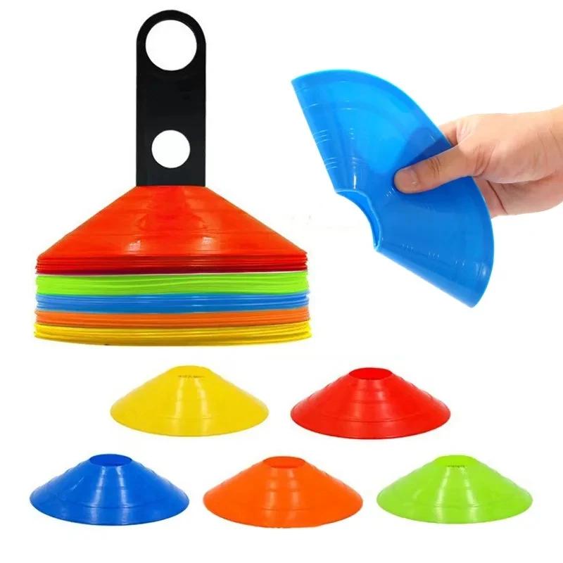Conjunto de 12 Cones Equipamento de Treino de Futebol Brinquedo Para Criança Cones de Disco Profissional Obstáculos de Exercício de Agilidade Desvio Adereço de Treino Esportivo
