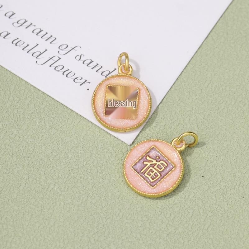 Pingente Koi Gotejamento de Ouro Antigo - Acessório Auspicioso DIY Exquisito