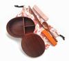 KXLCGYK Lightweight Bento 700ml Single with Cherry Blossom Drawstring Wooden Spoon and Natural Lacquer for and Students Box, Capacity, Oval, Tier,