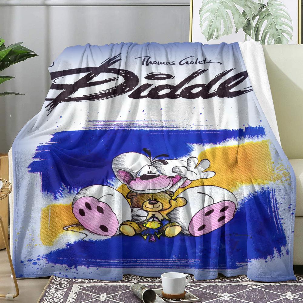 Süßer D-diddl Überwurf Weicher Flanell Überwurf Sommerdecke Leichte Gemütliche Nickerchen Decke für Sofa Bett Reisen