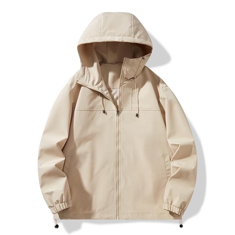 2026 Mens Hooded Lightweight Outdoor Jacket Casual Streetwear Loose Fit Workwear Style
