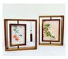 Double-Sided Rotating Transparent 7-Inch Wooden Photo Frame for Tabletop Display
