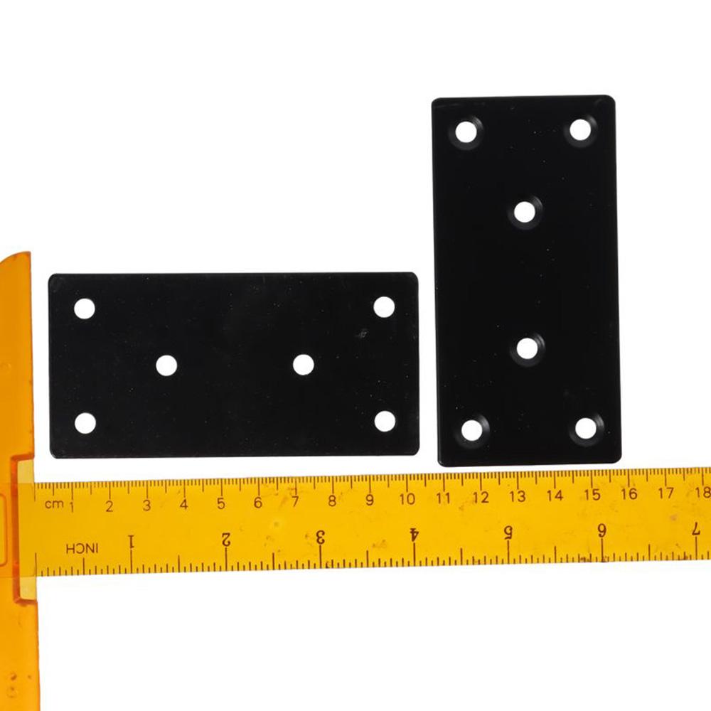 4PCS 100 X 50 mm Metal Bracket Black Fixing Joining Plate Smooth Surface Flat Mending Plate  Chair