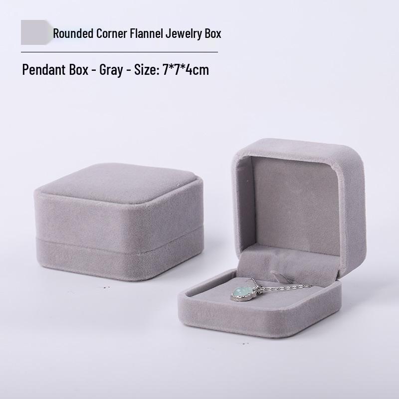 Pink Velvet Jewelry Box with Rounded Corners for Earrings, Bracelets, Rings, and Gifts