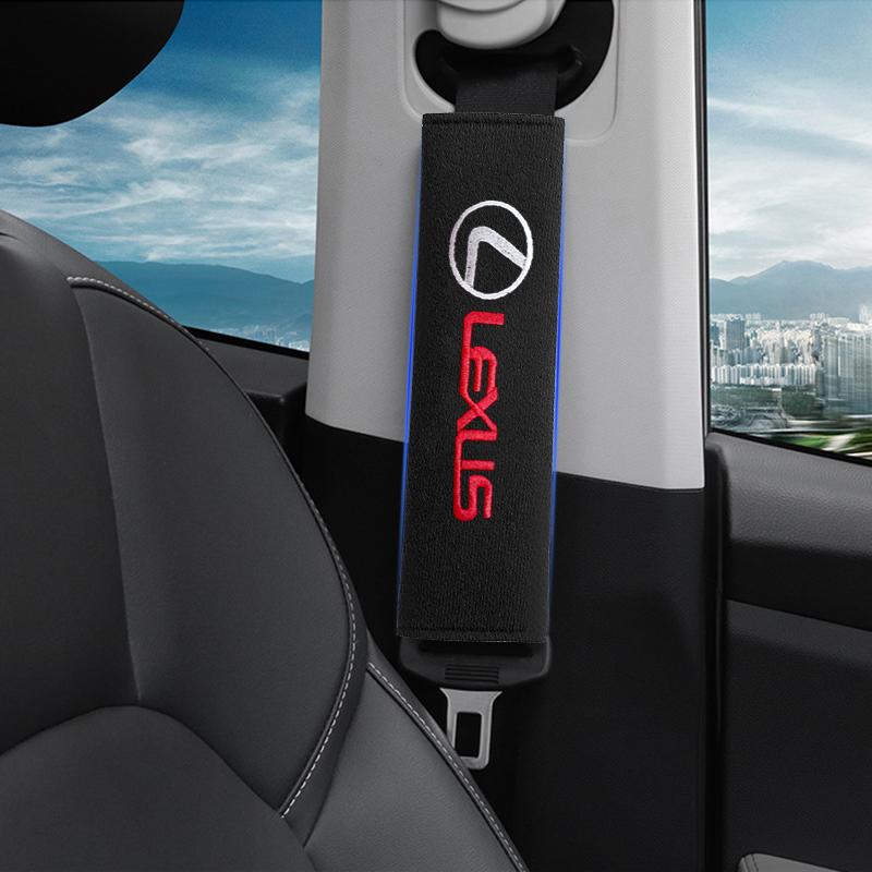 2Pcs Car Seat Belt Shoulder Pad Protective Cover Car Accessories For Lexus ES RX NX LS UX LM LX GX LC RZ IS CT GS RC HS LBX