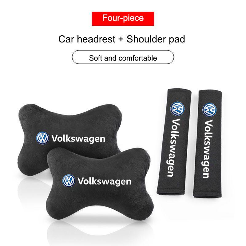 Car Headrest Neck Pillow Auto Seat Pillow For Volkswagen VW GOLF 4 5 6 Polo Passat B5 B7 Touareg Bora Tiguan MK4 Car AccessoriesSZ3