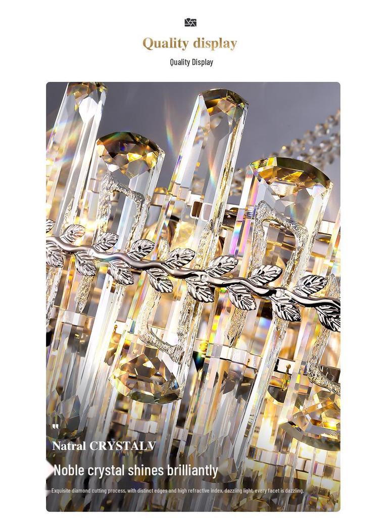 Luxury Postmodern Crystal Chandelier: Elegant Pendant Light for Living Room, Luxury Villa, or Trendy Restaurant