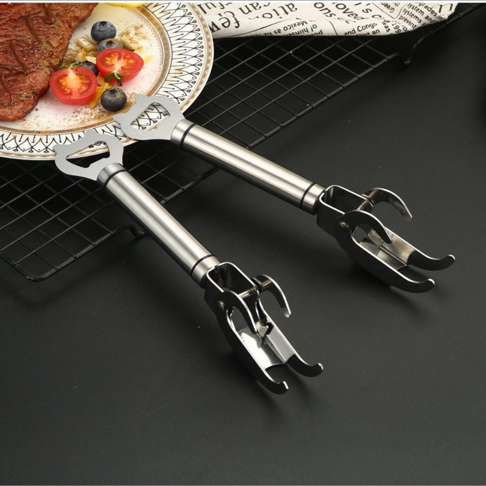 2 Piece Stainless Steel Anti Scald Bowl Gripper Heat Resistant Bowl Lifter Hot Bowl Clip Pot
