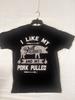 Funny BBQ Pork Pulled Butt Rubbed Graphic T Shirt Black Humor Tee Mens Unisex T-Shirt