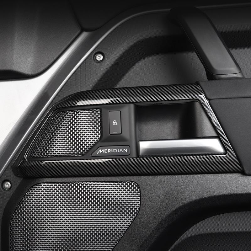 For Land Rover Defender 90 110 2020-2025 Door Handle Frame Switch Decorative Sticker Carbon Fiber Modification