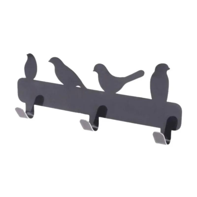 Wall Hook Birds Decoration Creative Coat Rack Animal Resin Wood Grain Door Behind The Bedroom Decor Bird Shape