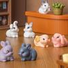 10Pcs Miniature Rabbit Figurines Resin Animal Statues Perfectly for Easter Decorations and Birthday Cake Toppers