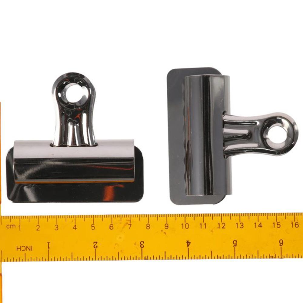 4PCS Fasteners Sliver Bulldog Clip Alloy 75mm/3Inch Paper Clip Binder Clamps Office