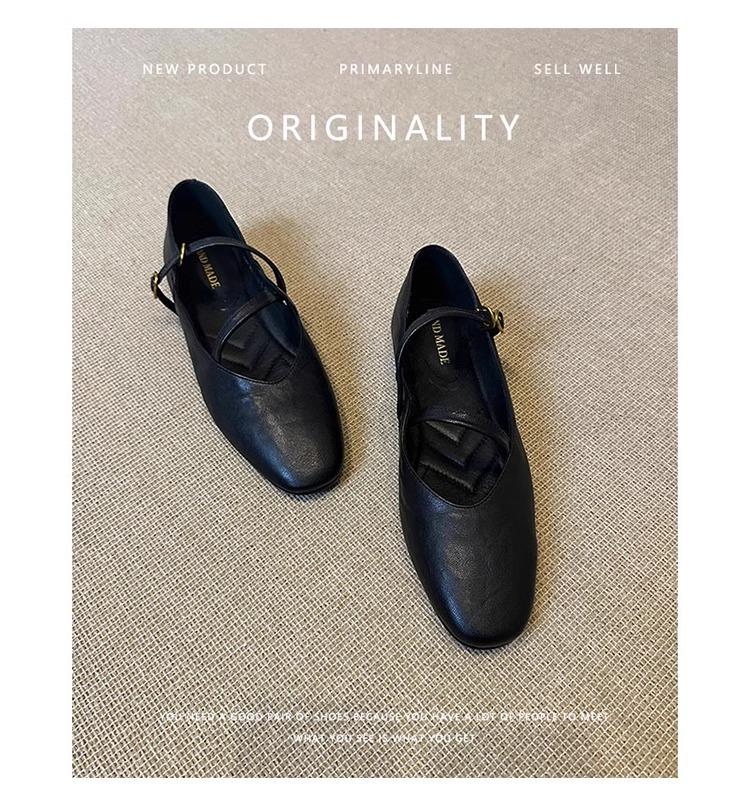 

Quack good wear Mary Jane shoes 2025 new retro pu leather women s shoes autumn flats versatile small leather shoes single shoes 35