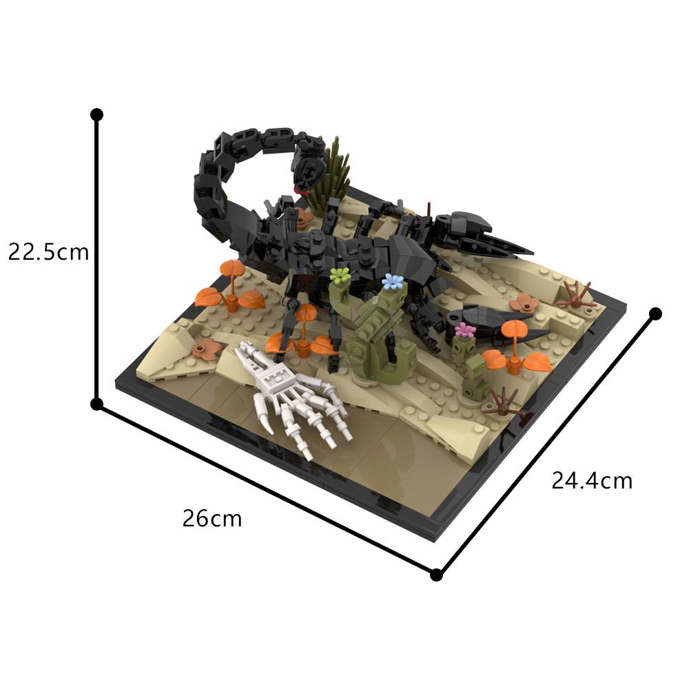 MOC Wüsten-Skorpion Bausteine Modell Giftiges Insekt Skorpion Niemandsland Wüstensteine Montage Spielzeug Kinderspielzeug Geschenke