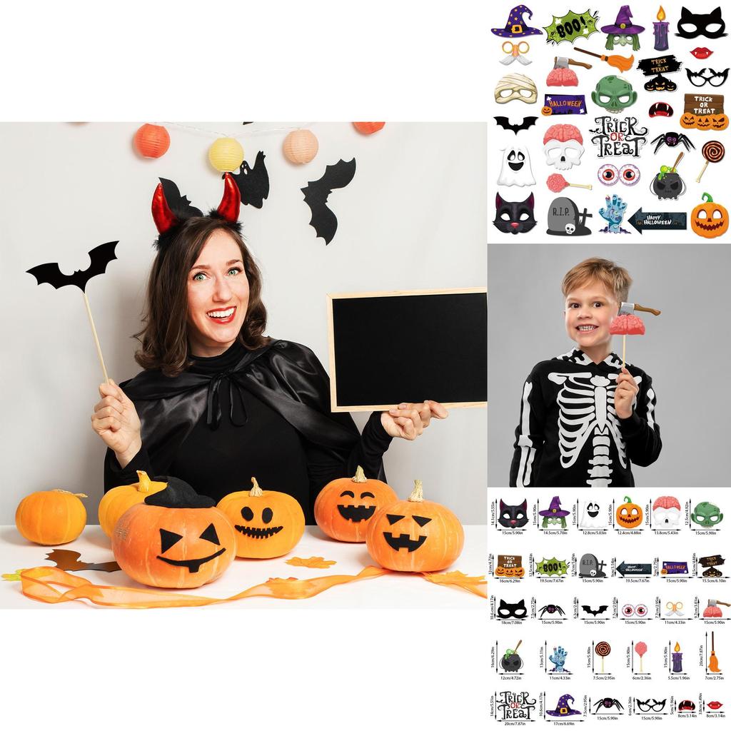 Halloween Party Props 30pcs Paper Photo Booth Decorations For Event Setup