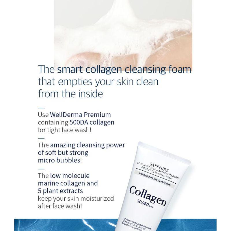 WellDerma Sapphire Low Molecule Collagen Perfect Cleansing Foam