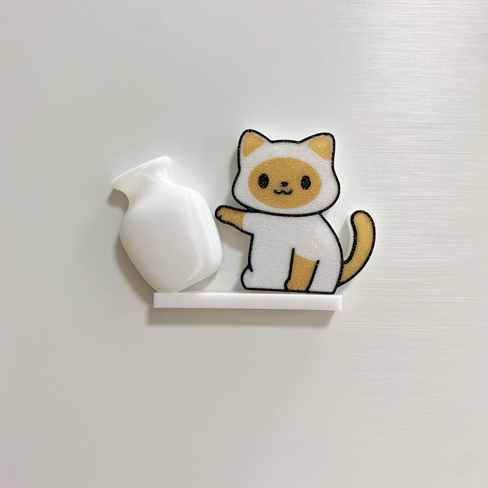 

Cat Pushing Vase Refrigerator Magnets Cat Whiskers Collection Ornaments Cartoon Cat Fridge Magnet Home Office Decor For Gift