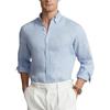 Polo Ralph Lauren FW23 Solid Color Small Pony Embroidered Single-Breasted Casual Long Sleeve Shirt Men Shirts Blue 710791449-040