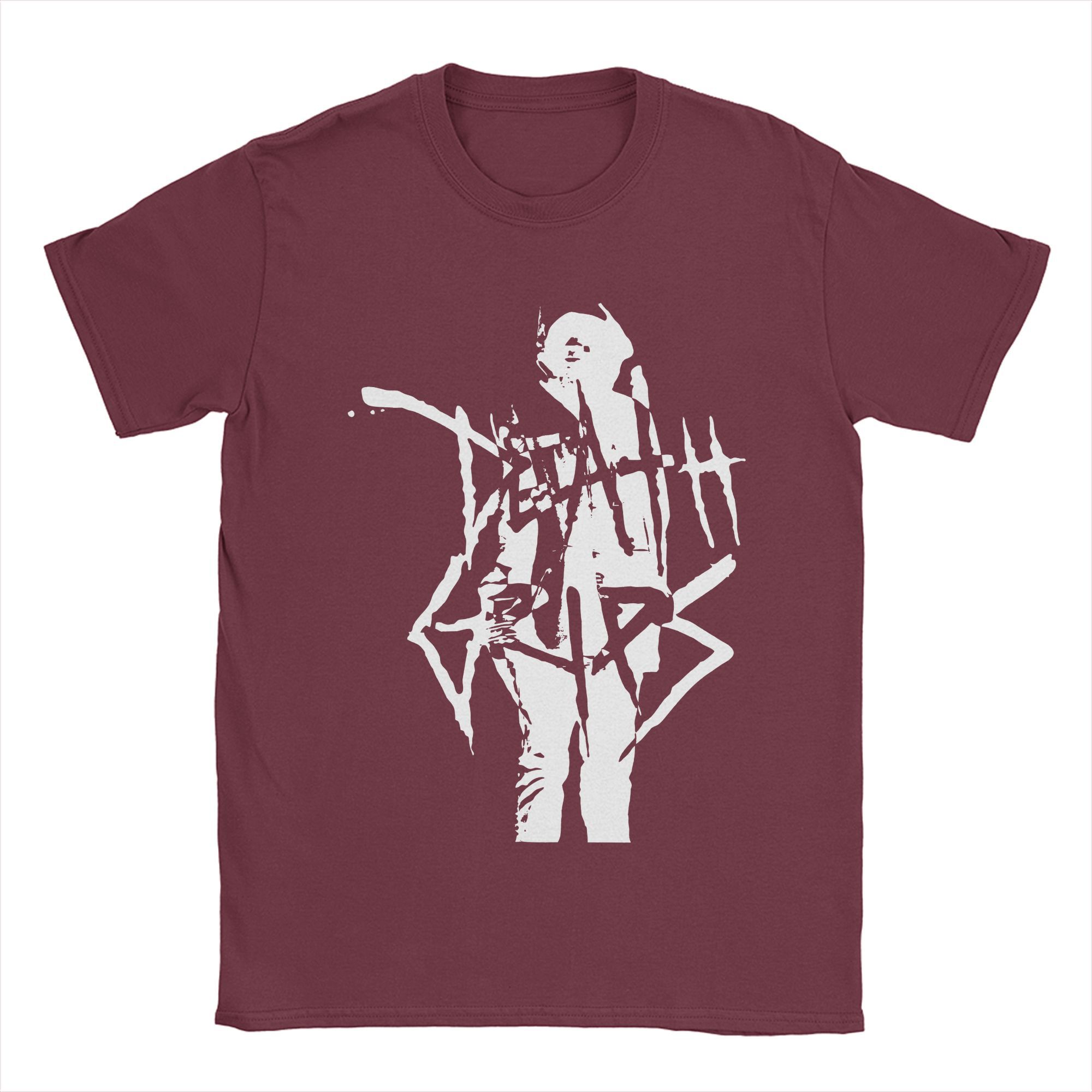 

Смешные футболки Death Grips MC Ride для мужчин с круглым вырезом, хлопковые футболки с коротким рукавом, одежда больших размеров XXXXXL бордовый