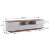MODERNLUXE Wooden TV Unit 180cm - 5 Doors 8 Compartments - Contemporary Style - Natural & White