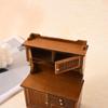 Wooden Miniature Sideboard Cabinet with Functional Door for 1/12 Dollhouses Furnishing Realistic Landscape Scene Decors