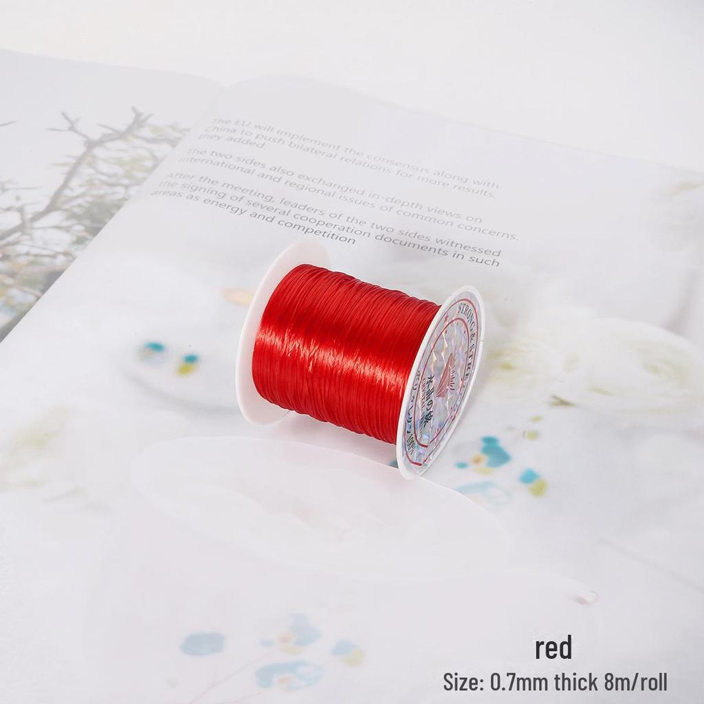 Handmade DIY Colored Elastic Line for Beaded Jewelry Making - Ring, Necklace, Bracelet. Braided Line for Accessories.