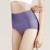Women Panties High Waist Solid Color Seamless Soft Anti-septic Stretchy Thin Breathable Tummy Control Lady Underpantis Briefs Underwear